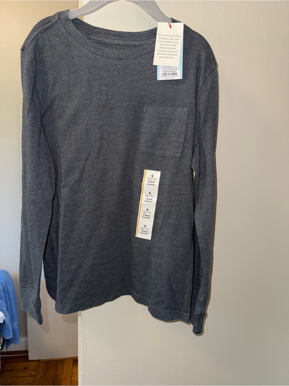 Cat & Jack Boys' Long-Sleeve Pocket Tee - Charcoal Gray